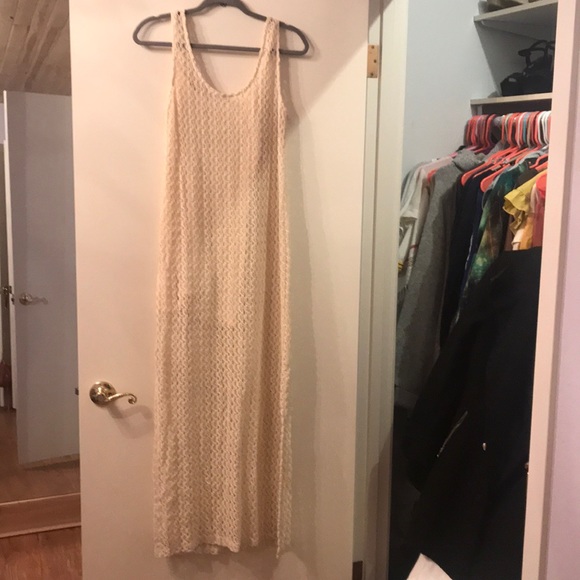 Cream Crochet Maxi Dress | Swim Cover - Picture 6 of 8